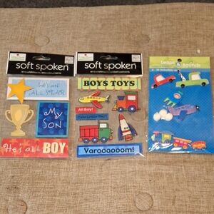 Boys Toys Embellishments- Blue/Red/Yellow